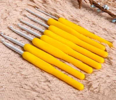 Knitting tools, sweater needles, soft handle crochet, imitation cola crochet, a set of 8 bags Yellow - Shop at LoveMi