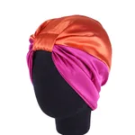 Double-layer stretch satin turban - Rose Orange