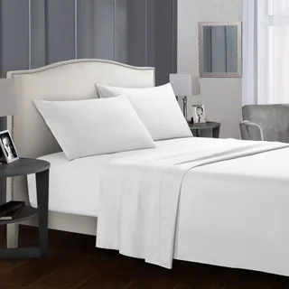 Four-piece bed sheet set - White