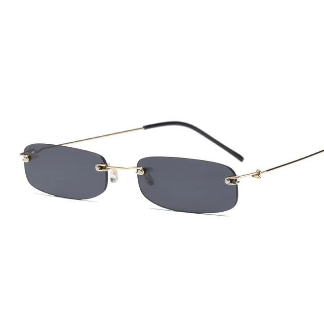 Rimless trendy sunglasses C1 Grey - Shop at LoveMi