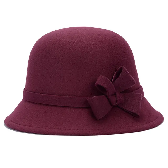 Bowler hat and fleece hat Red Wine - Shop at LoveMi
