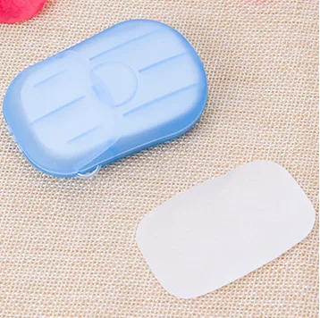 New Convenient Boxed Disposable Mini Soap Tablets For Travel Use 20Sheet Blue 3Pcs - Shop at LoveMi