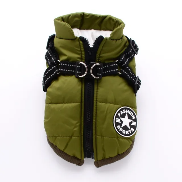 Down jacket cotton coat Pomeranian Teddy dog clothes Green - Shop at LoveMi