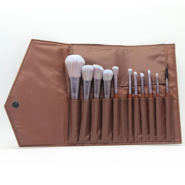 Color fiber hair makeup brush 11Pcs + Packs - Shop at LoveMi