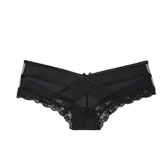 Sexy cross cut lace women's low waist pants Black - Shop at LoveMi