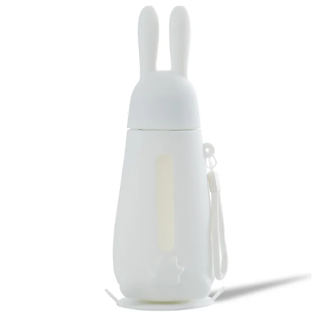 Student Lovers Glass Rabbit Tumbler Water Cup Rabbit White - Shop at LoveMi