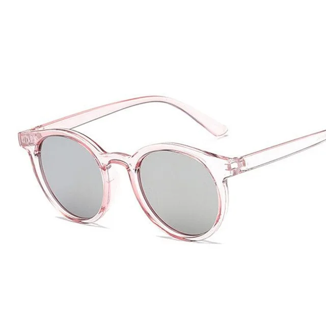 Net red candy color colorful retro sunglasses Transparent Pink - Shop at LoveMi
