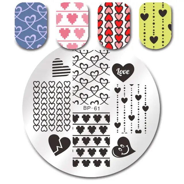 Manicure printing board Heart Shaped - Shop at LoveMi