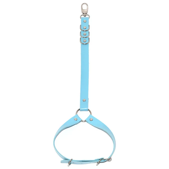 Fashion Trend Punk Style Show Pu Leg Chain Light Blue - Shop at LoveMi