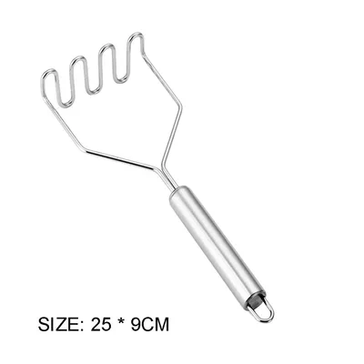 Potato Masher Mud Pressure Machine Juice Pusher Stainless Steel Salads Chopper Fruit Vegetable Tools Kitchen Gadgets Crusher 3 Style - Shop at LoveMi