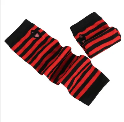 Cute knitted fingerless half finger gloves Red - Shop at LoveMi