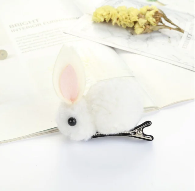 Cute three dimensional bunny rubber band Hairpin - Shop at LoveMi