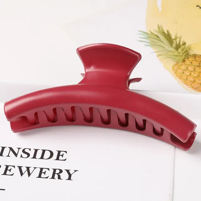 New Claw Clip For Women Tough Colorful Plastic Hair Claws Large Size Hair Clamps Hair Accessories Red - Shop at LoveMi