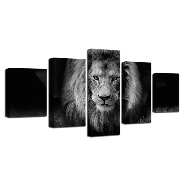 Black and white lion painting Painting Core - Shop at LoveMi