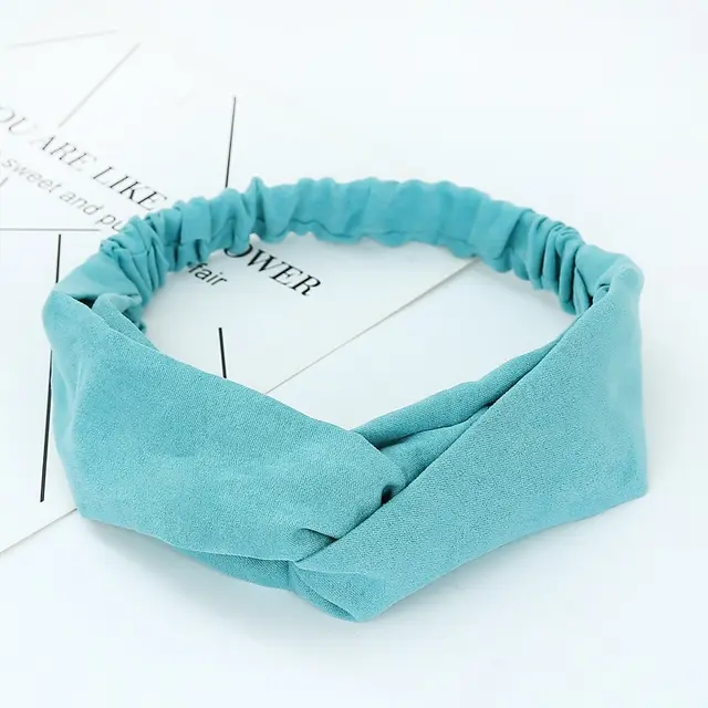Vintage Cross Knot Suede Headband Green - Shop at LoveMi