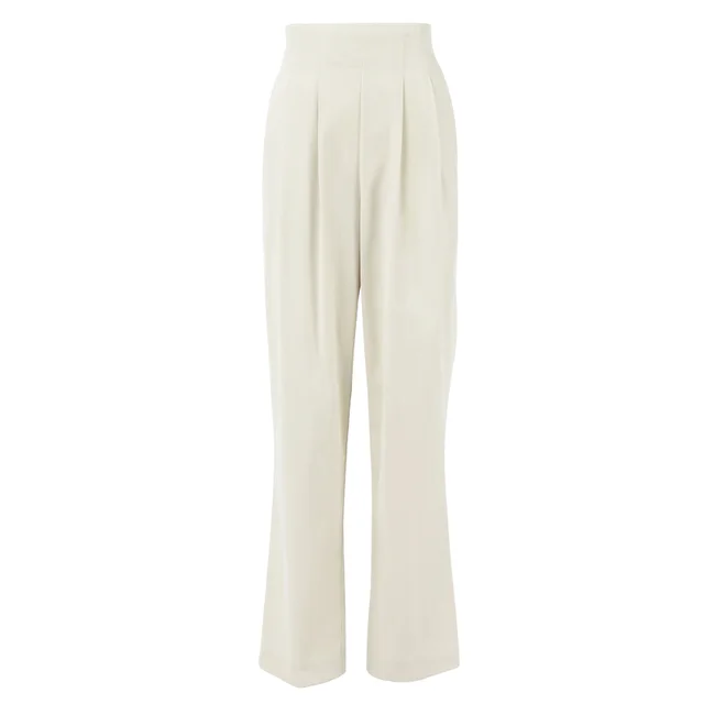 Commuter Style Cropped Trousers Creamy White - Shop at LoveMi