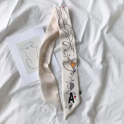 Handle Small Silk Scarf Headband Ribbon Scarf - Shop at LoveMi