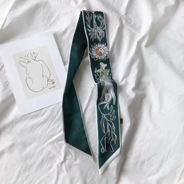 Handle Small Silk Scarf Headband Ribbon Scarf K - Shop at LoveMi