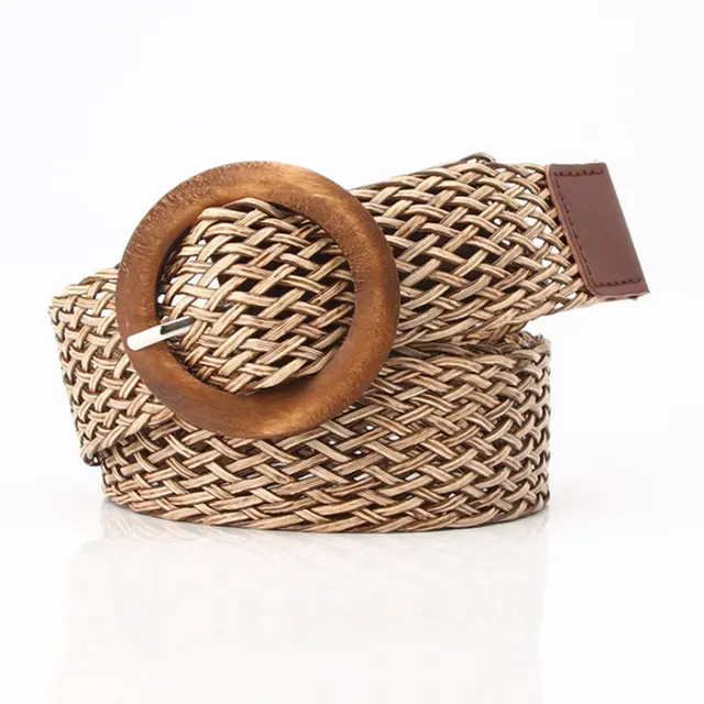 New ladies woven belt Khaki - Shop at LoveMi