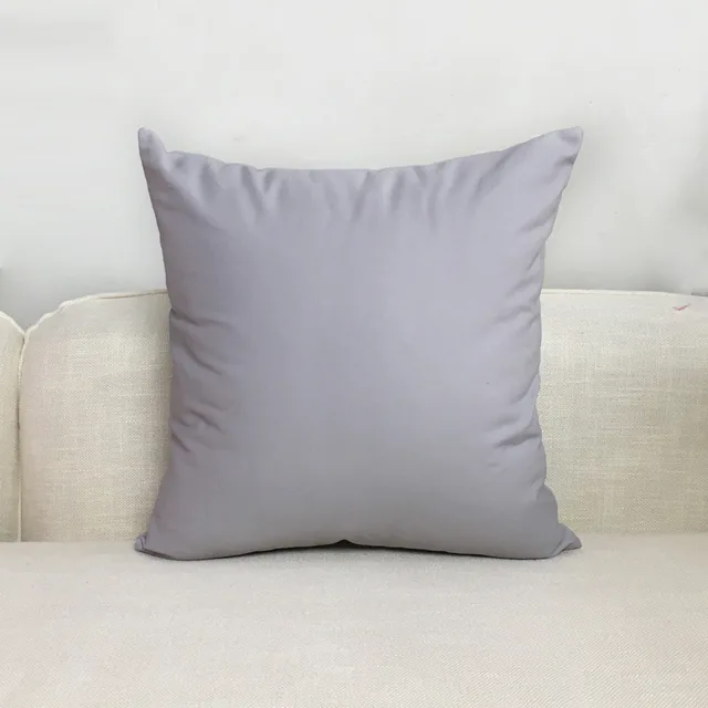 Solid Color Cushion Sofa Pillow White Blue Gray Coffee Color Purple Red Cushion Cover Waist Pillow Grey - Shop at LoveMi