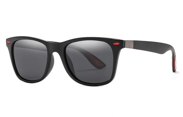 Sunglasses Men's Polarized Fashionable Eye Protection Glasses Black Framed Ash - Shop at LoveMi
