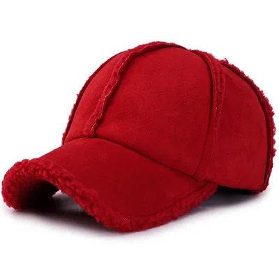 Fashion Hats Women Peaked Cap Solid Color Broken Edge Design Baseball Cap Sport Red - Shop at LoveMi