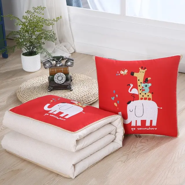 Multifunctional cotton and linen pillow 40X40CM Elephant Partner - Shop at LoveMi