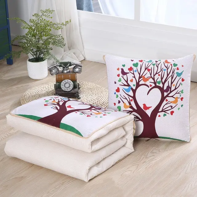 Multifunctional cotton and linen pillow 40X40CM Love Tree - Shop at LoveMi