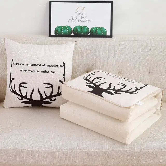 Multifunctional cotton and linen pillow 40X40CM Unicorn - Shop at LoveMi