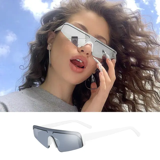 Fashionable black super glasses Aqua Silver - Shop at LoveMi