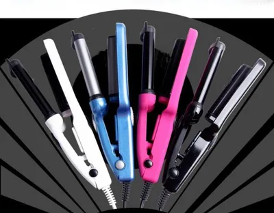 Mini three tube curler electric splint egg roll hair curling rod hairdressing stick Blue - Shop at LoveMi