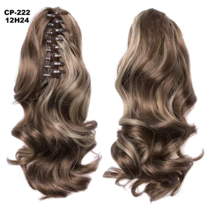 Long Wave Ponytail Wrap Around Ponytail Clip In Hair Headwear Gray Hairpiece Natural Extensions 12H24 - Shop at LoveMi