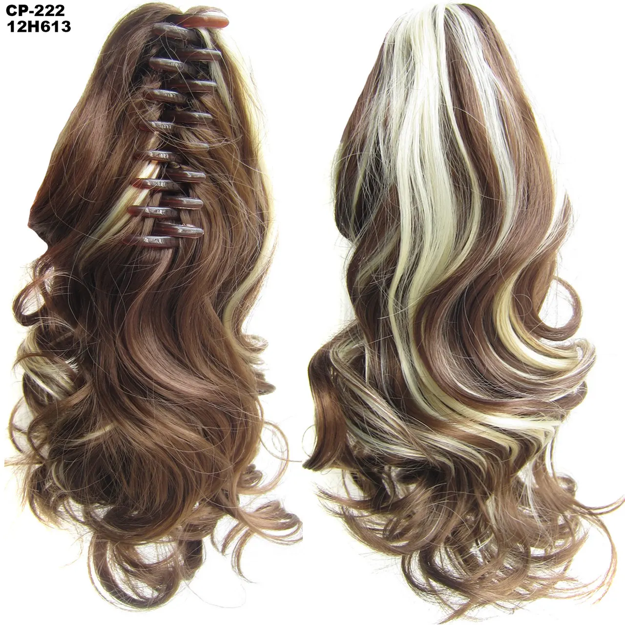 Long Wave Ponytail Wrap Around Ponytail Clip In Hair Headwear Gray Hairpiece Natural Extensions - 12H613