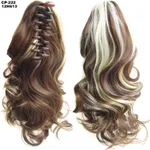 Long Wave Ponytail Wrap Around Ponytail Clip In Hair Headwear Gray Hairpiece Natural Extensions - 12H613