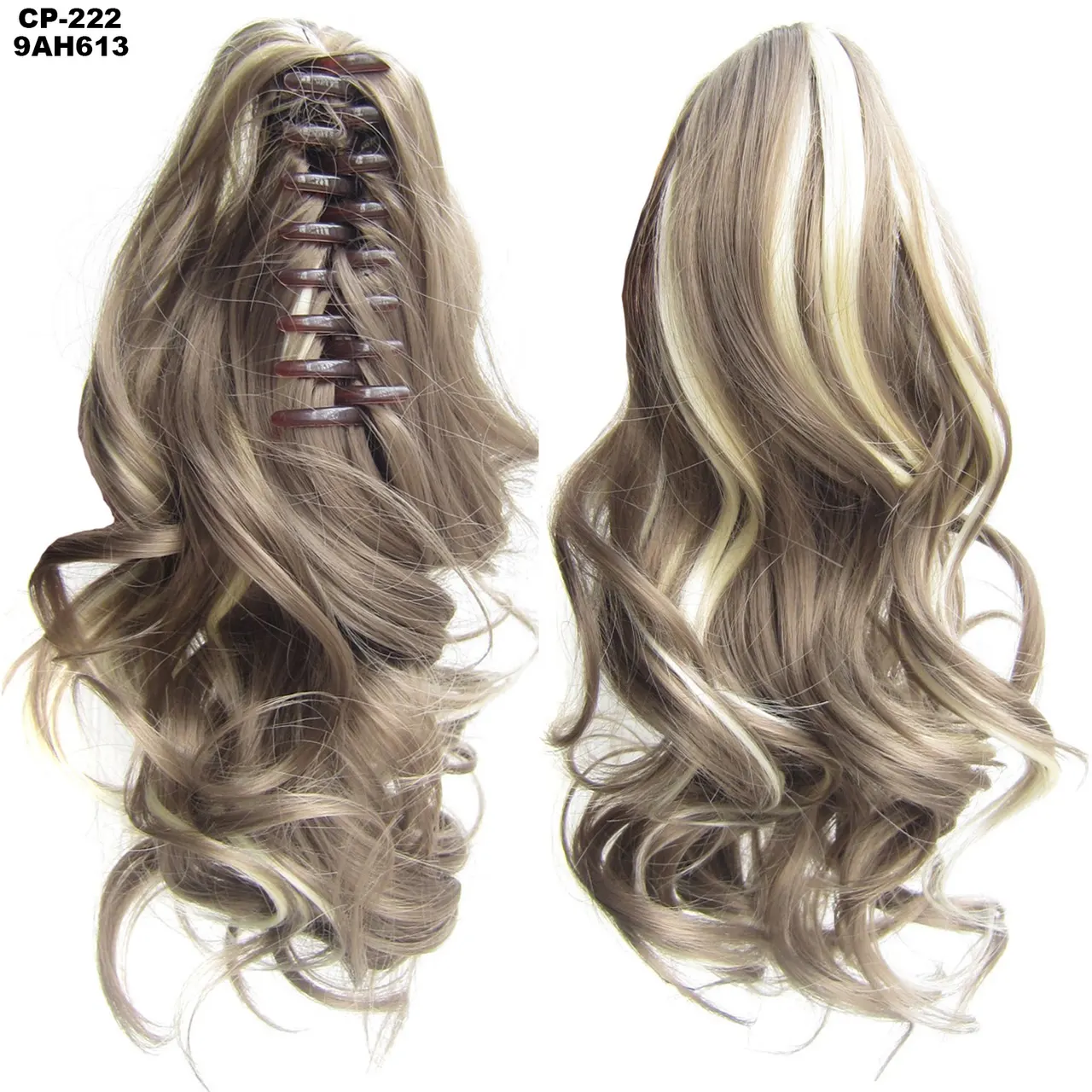 Long Wave Ponytail Wrap Around Ponytail Clip In Hair Headwear Grey Hairpiece Natural Extensions - 9Ah613