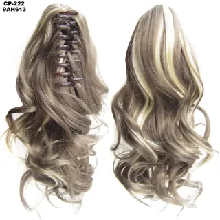 Long Wave Ponytail Wrap Around Ponytail Clip In Hair Headwear Gray Hairpiece Natural Extensions - 9Ah613