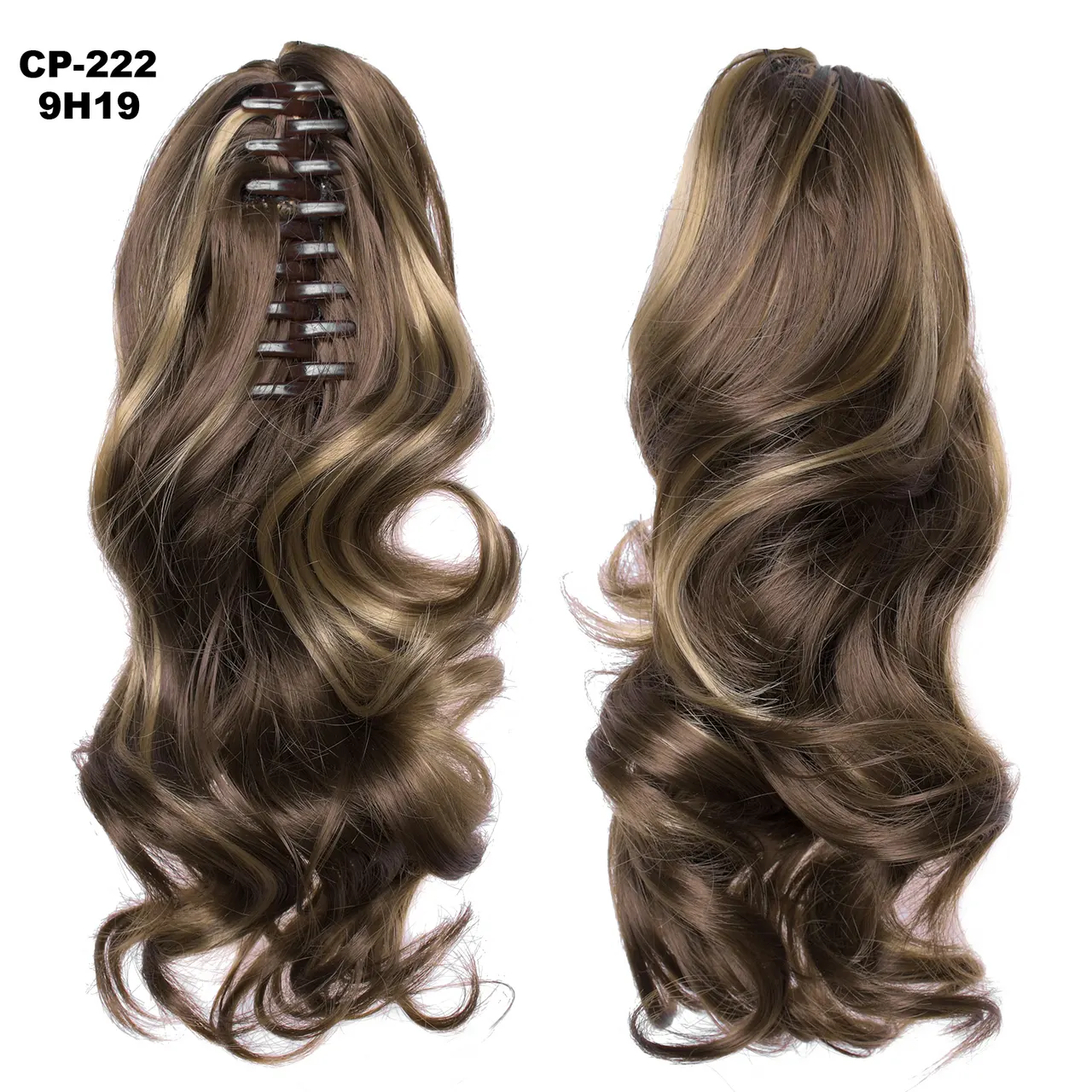 Long Wave Ponytail Wrap Around Ponytail Clip In Hair Headwear Gray Hairpiece Natural Extensions - 9H19