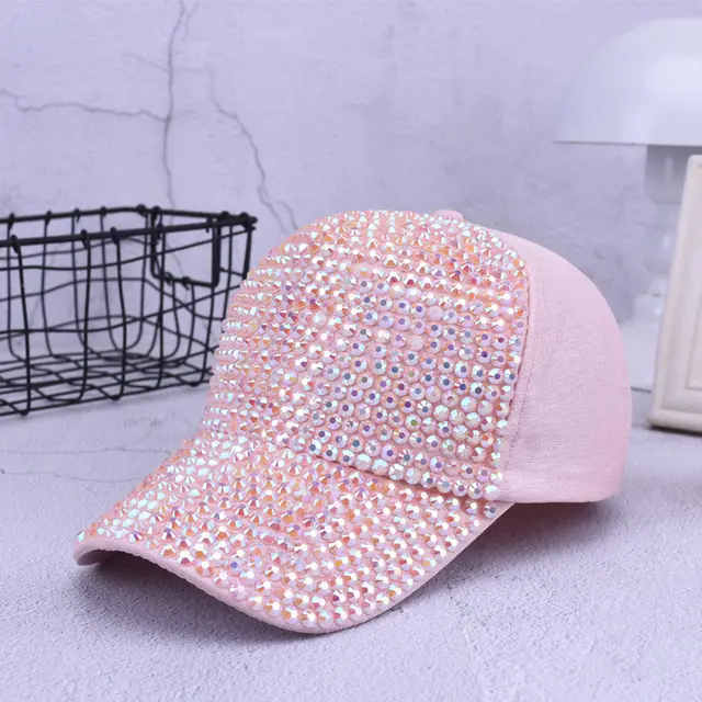 Luxury Sequins BaseballCap For Women Pink - Shop at LoveMi