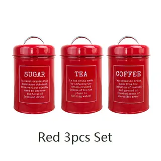 Household coffee sugar tea container - Red