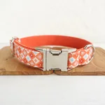 Orange Adventure Matching Collar And Leash Set - Dog Collar