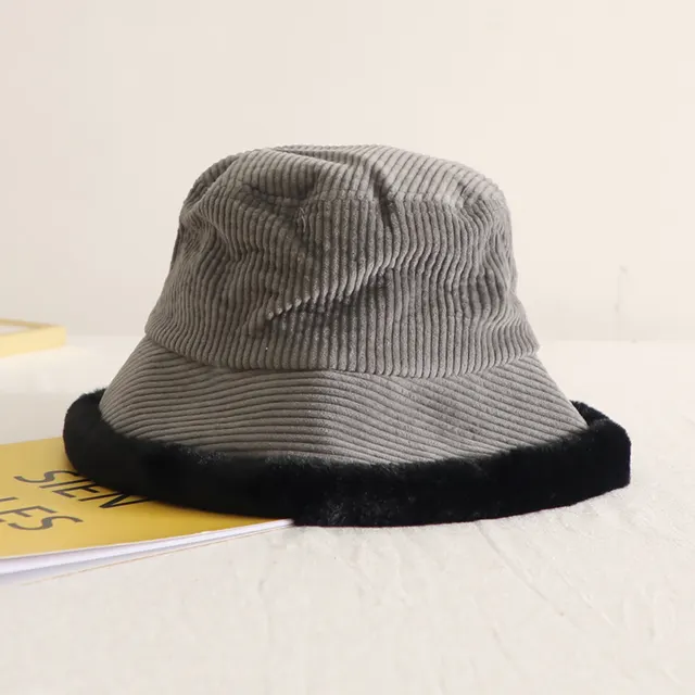 Corduroy Japanese Vintage cover basin hat Grey - Shop at LoveMi