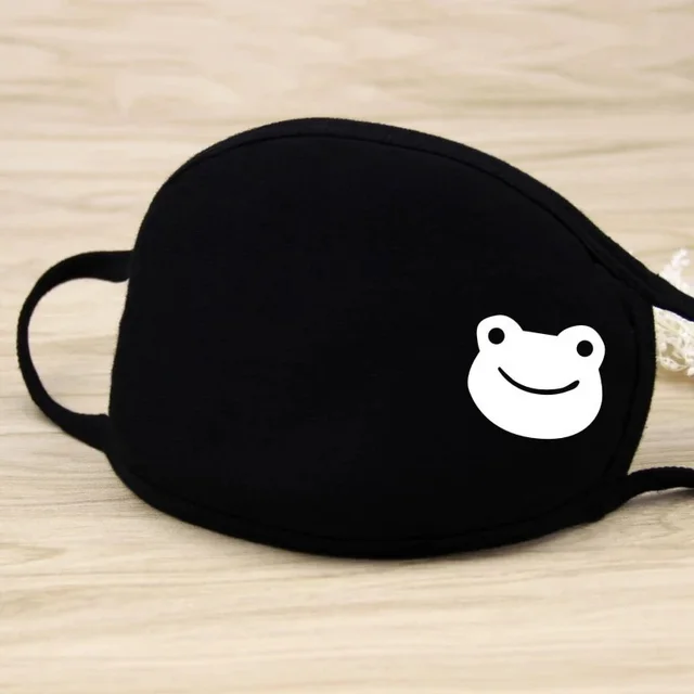Black mask men and women Korean version of the cartoon dustproof cotton breathable riding sunscreen UV summer thin section Series4 18 - Shop at LoveMi