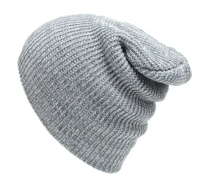 Autumn And Winter Mixed Color Striped Head Caps Warm Knitted Hat Earmuffs Wool Smoke Gray - Shop at LoveMi
