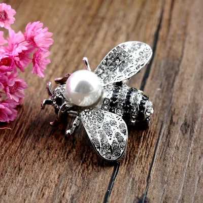 Insect Series Brooch Women Delicate Little Bee Silver - Shop at LoveMi