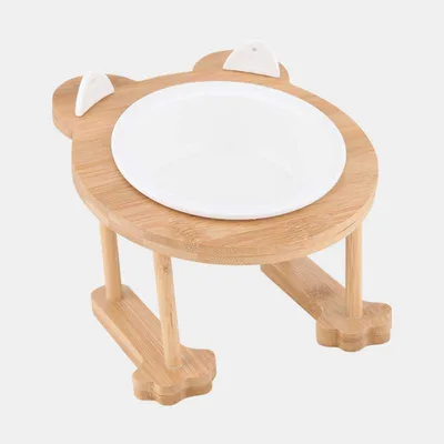 Inclined ceramic cat food cat food bowl White - Shop at LoveMi
