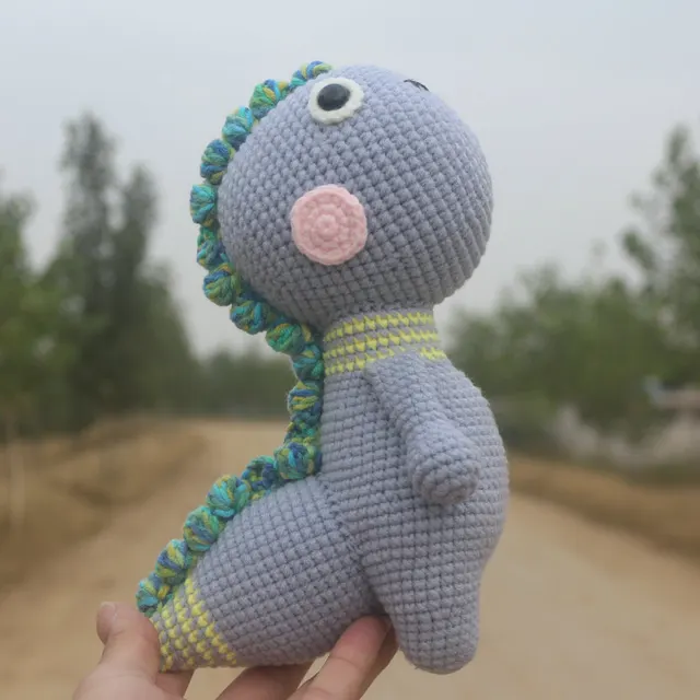 Wool little dinosaur handmade DIY material package Grey - Shop at LoveMi
