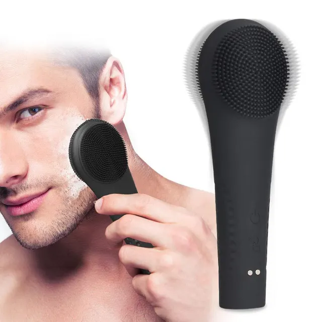 Ultrasonic electric silicone face washer Black - Shop at LoveMi