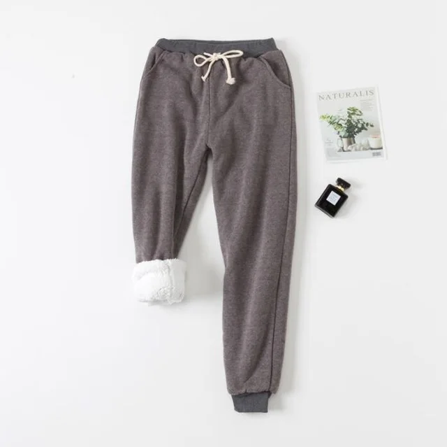 Lamb velvet padded sweatpants Dark Grey - Shop at LoveMi