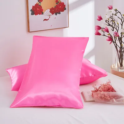 Silk double pillowcase Pink - Shop at LoveMi
