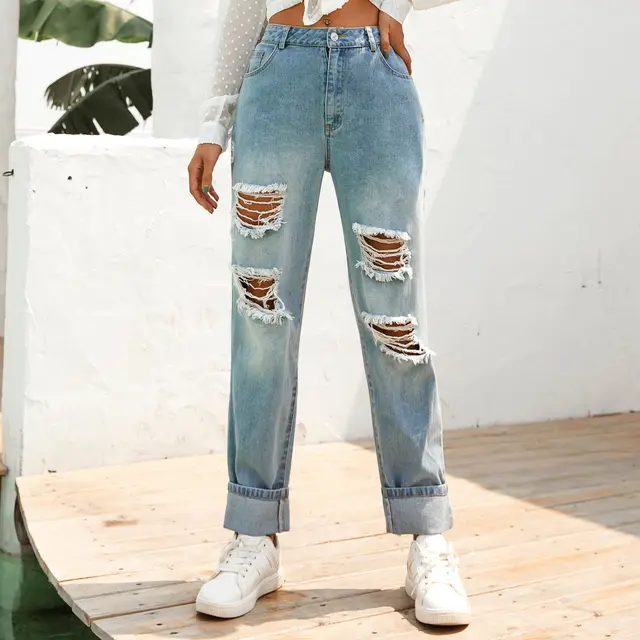 High waist jeans Blue - Shop at LoveMi